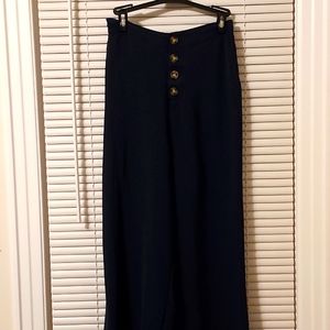 Navy high waisted capris
